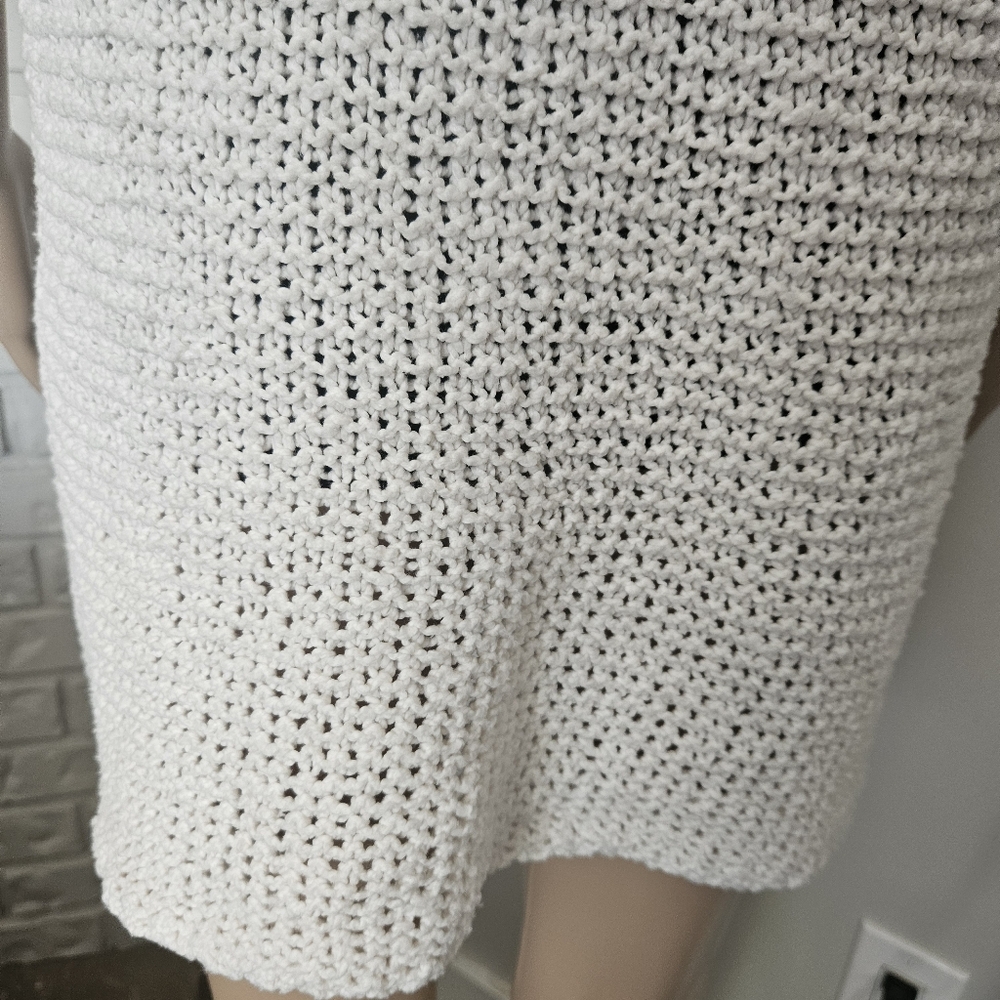 Free People Cowl Neck Knit Sweater Vest Long Line Sleeveless 100% Cotton - Picture 9 of 14
